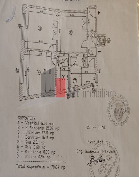 Piata Victoriei, apartament cu 3 camere de vanzare,